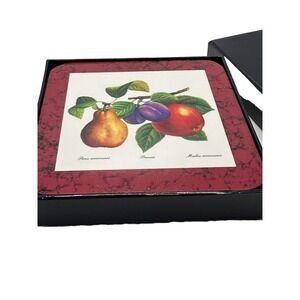 Homes Essentials Beyond Fruit Coasters Cork Set 4